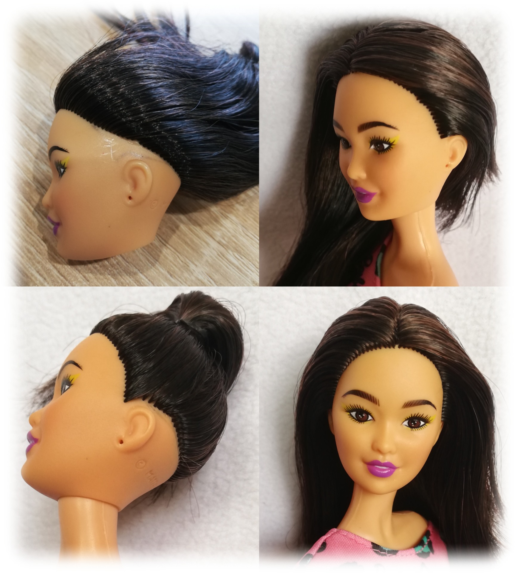 Dovlasení pramenů nad uchem