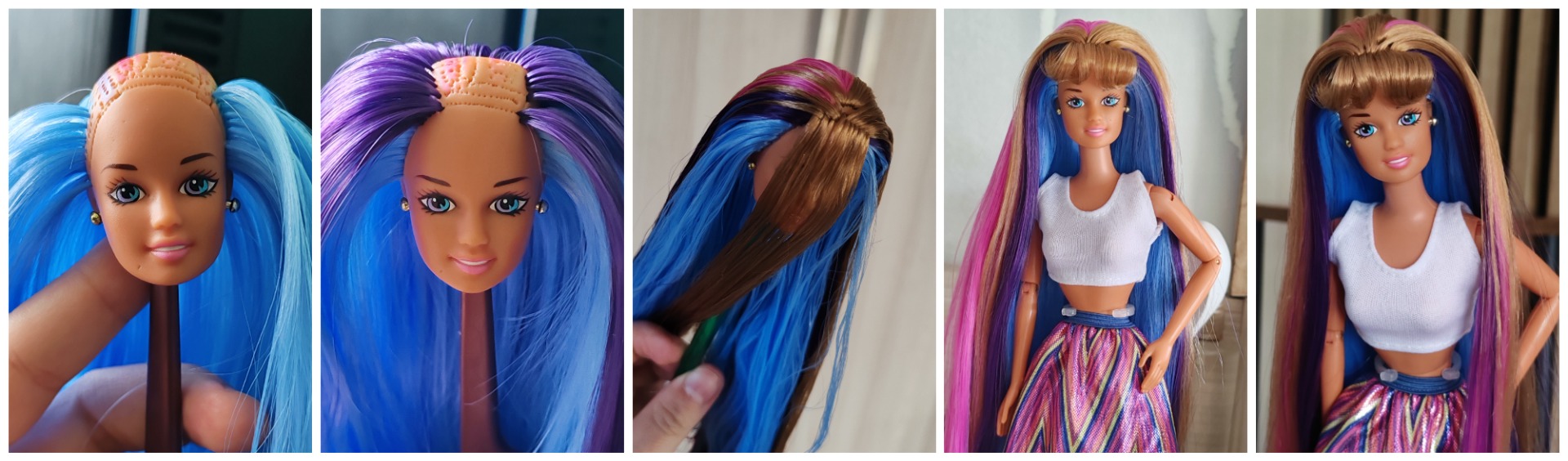 PŘEVLASENÍ BARBIE HULA HAIR TERESA ♥