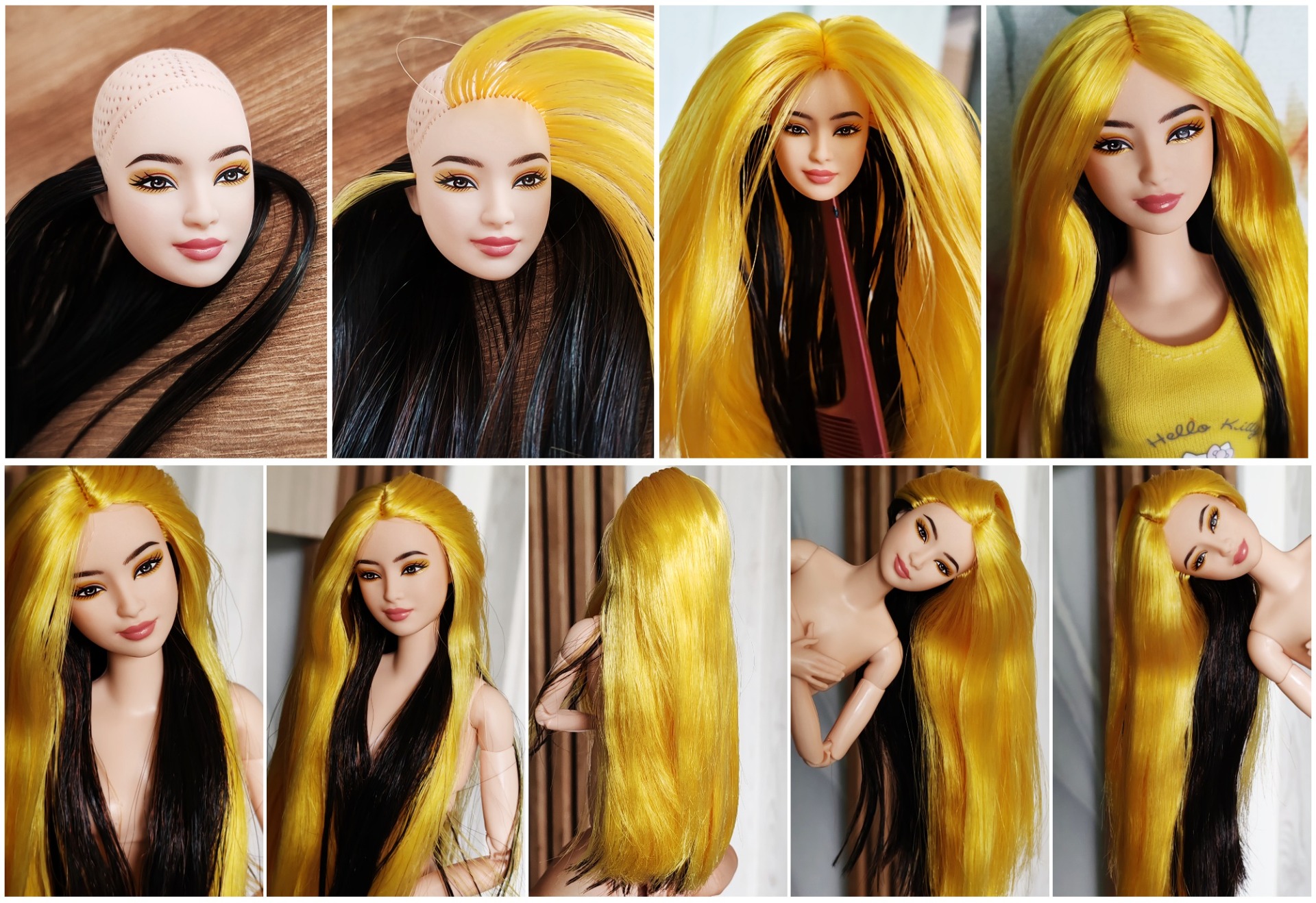 PŘED a PO ♥ Barbie Basic model 06 OOAK ♥ 🍀
